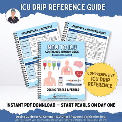 ICU Drip Dosing Guide — Vasopressors & Sedation PDF