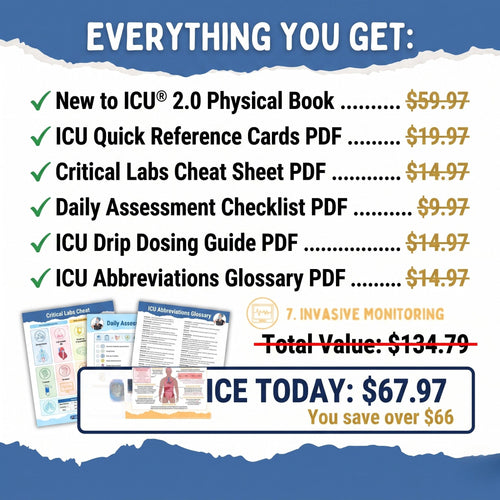 New to ICU™ 2.0: A Visual Guide to Critical Care Nursing — Complete ICU Starter Kit