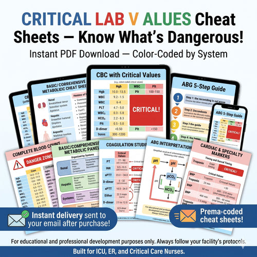 Critical Labs Cheat Sheet for ICU Nurses — PDF Download