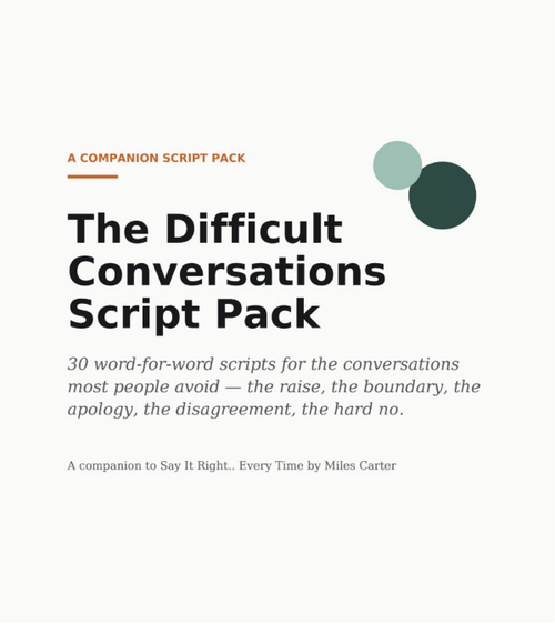 The Difficult Conversations Script Pack