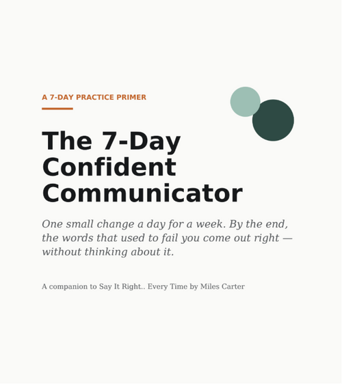 The 7-Day Confident Communicator